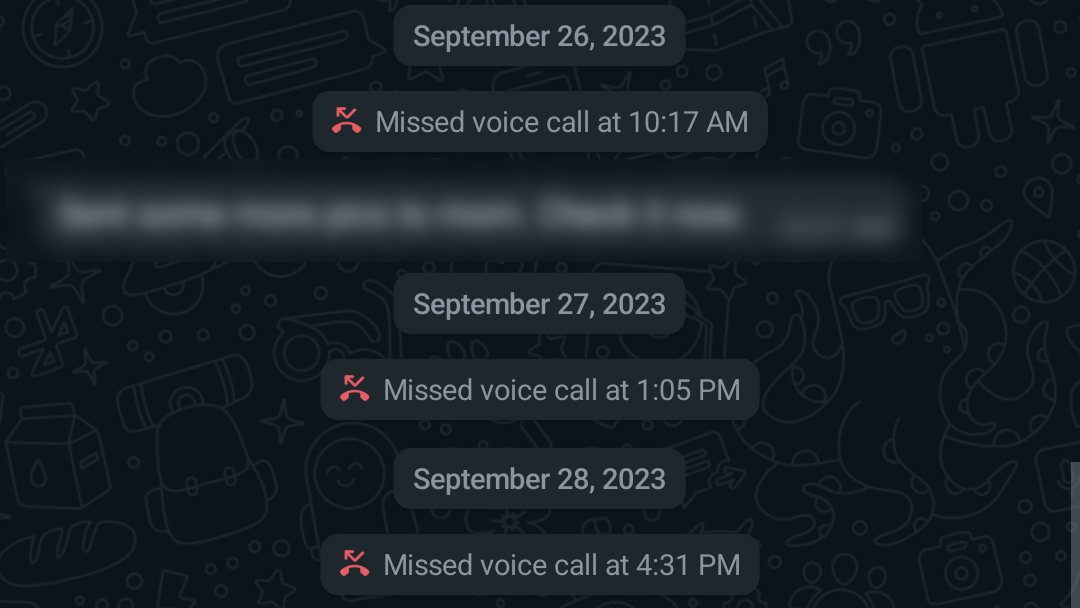Alertas de chamadas perdidas no estilo banner do WhatsApp