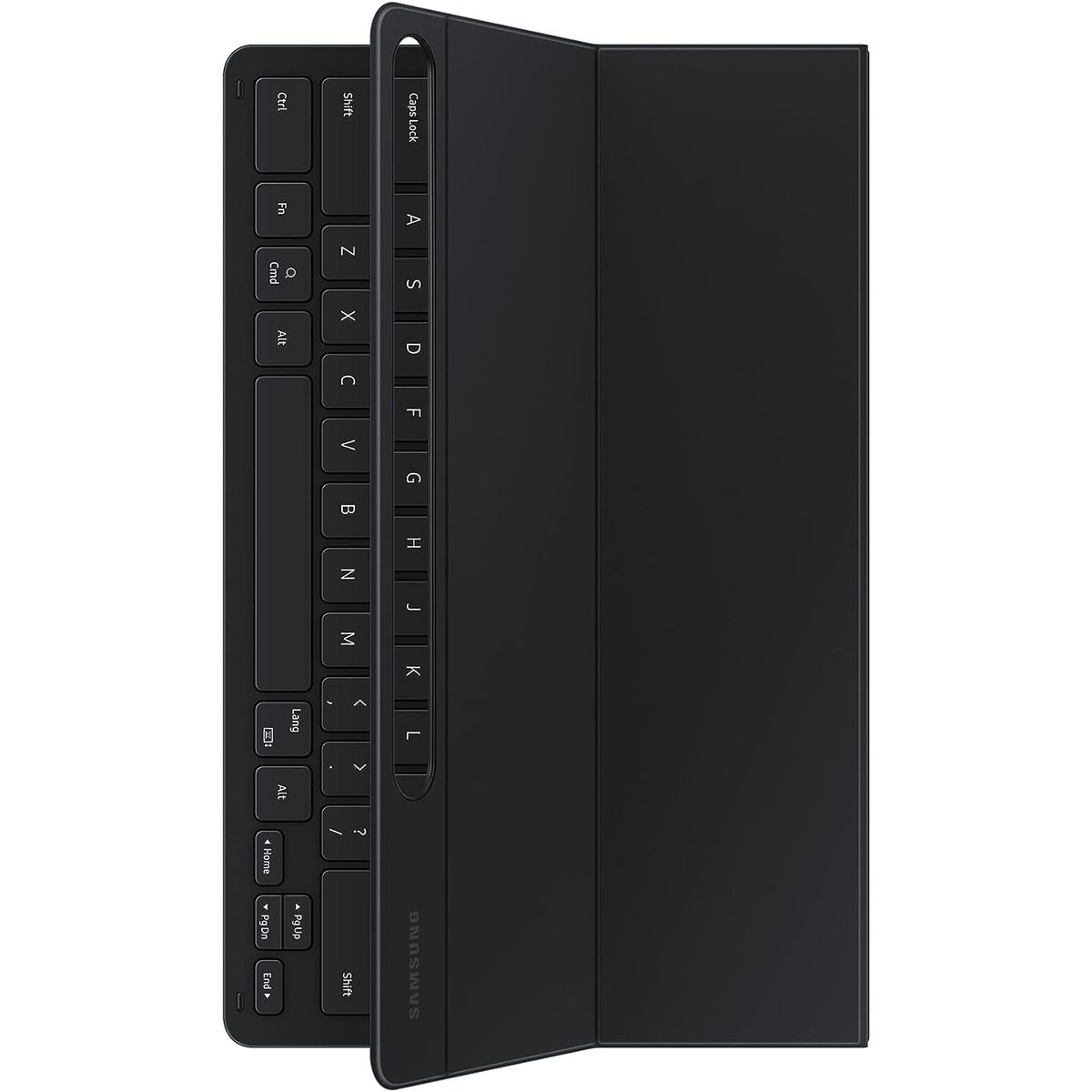 Samsung Book Cover Keyboard Slim para Galaxy Tab S9 FE+ contra um fundo branco