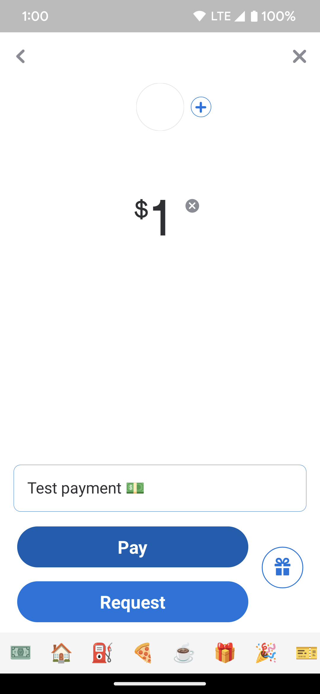 Uma captura de tela do recurso de pagamento no aplicativo Venmo.