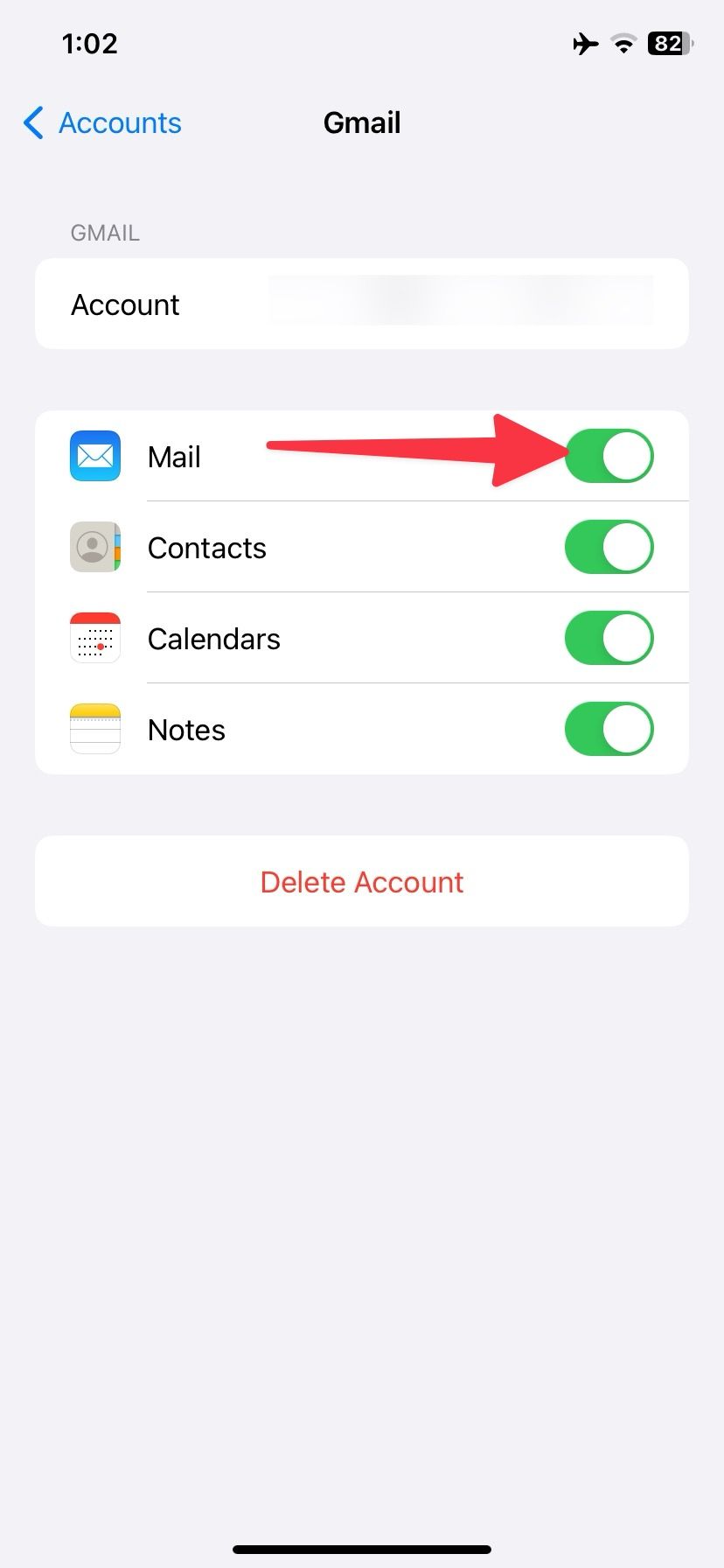 habilite o Gmail no Mail no iPhone