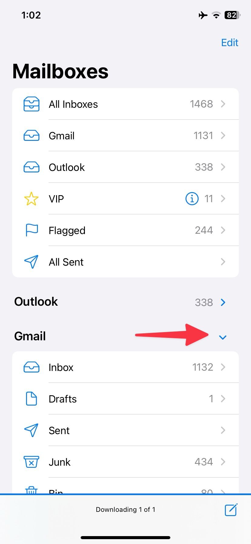 expandir o Gmail no iPhone