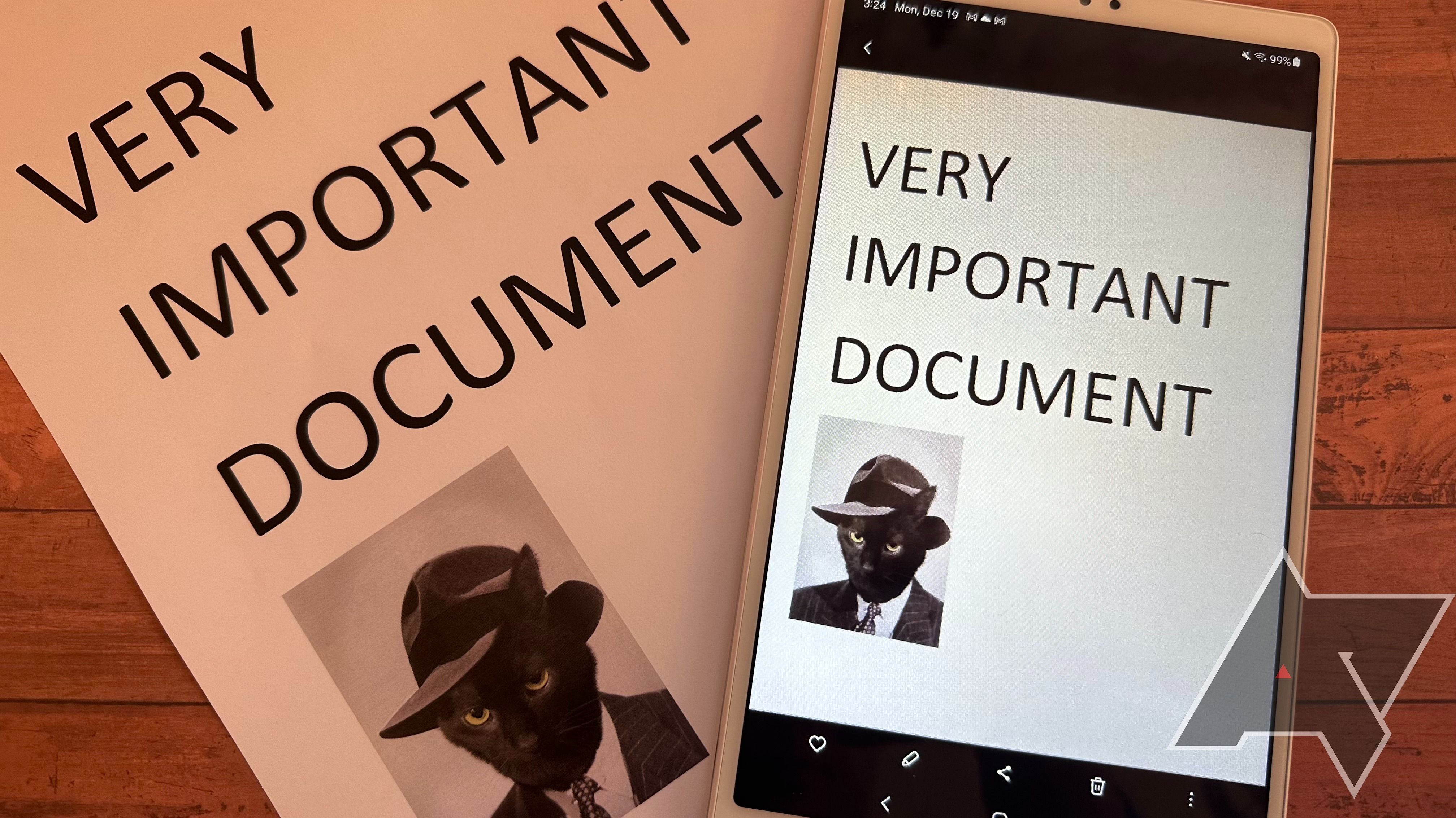 Exemplo de digitalização de documentos no Samsung Galaxy A7 lite
