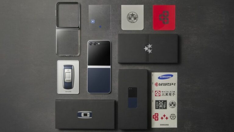 O Galaxy Z Flip 5 Retro da Samsung é uma reminiscência de um telefone flip de 20 anos