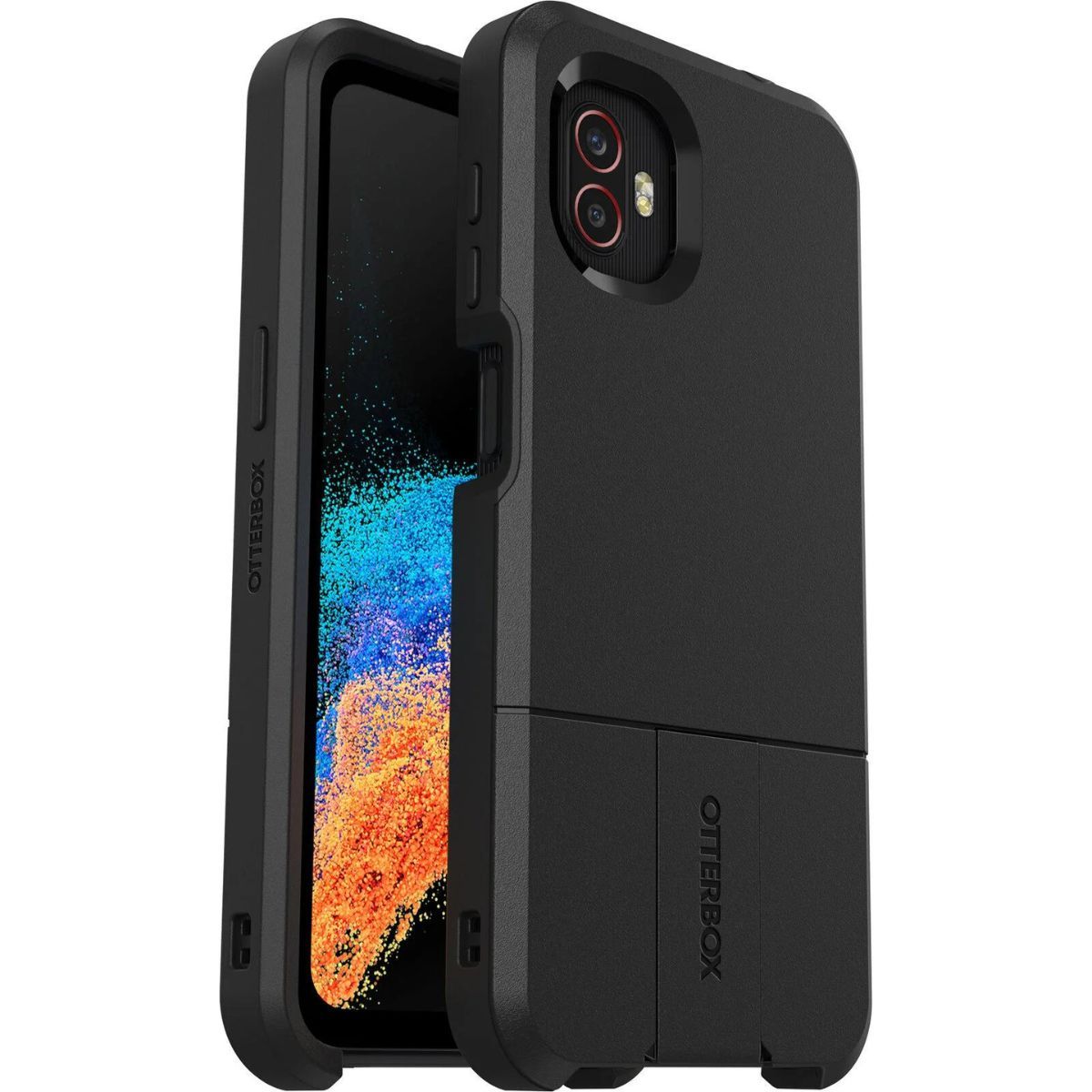 Capa Otterbox uniVERSE para Galaxy XCover6 Pro, vistas frontal e traseira