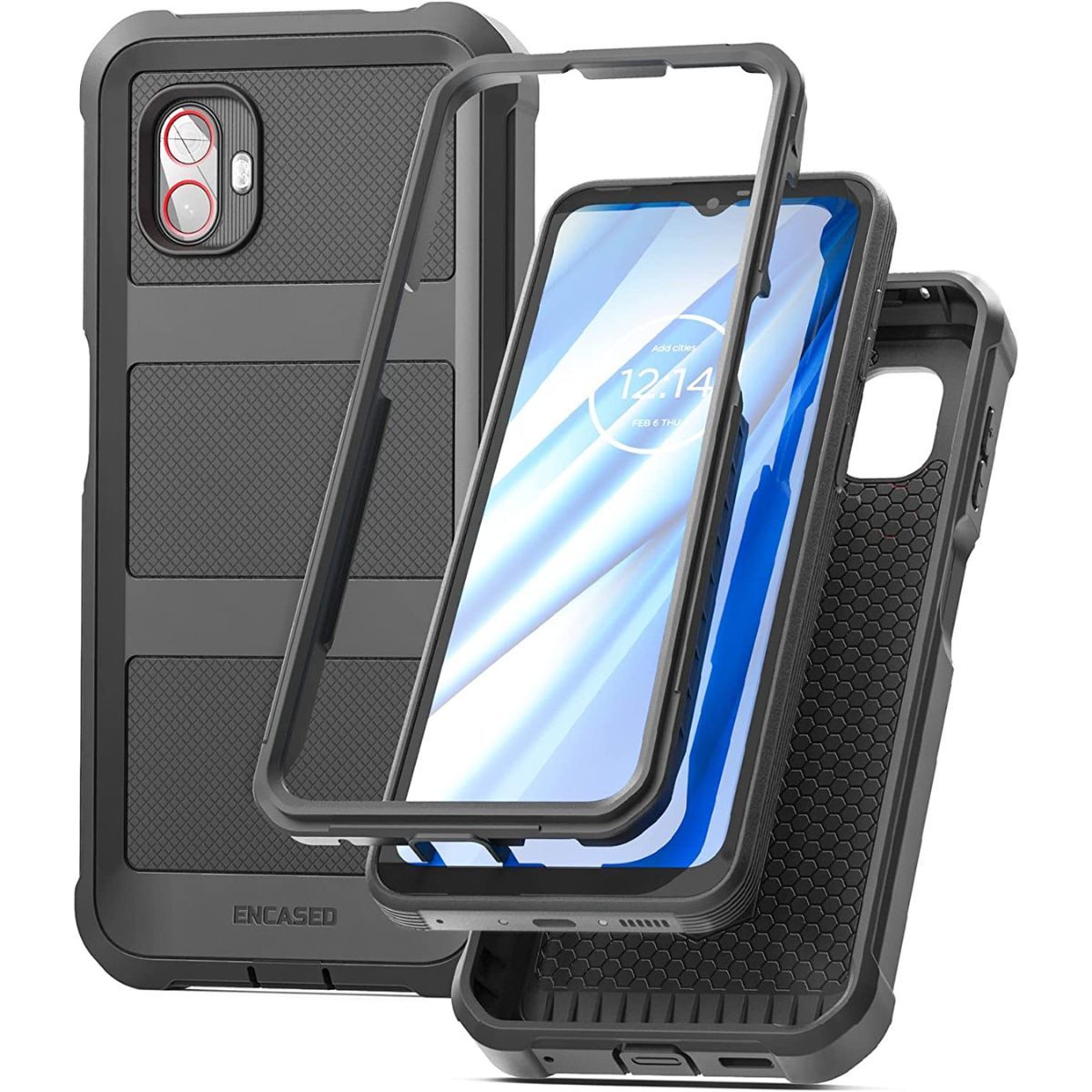 Capa Falcon encapsulada para Galaxy XCover6 Pro, vistas traseira e frontal