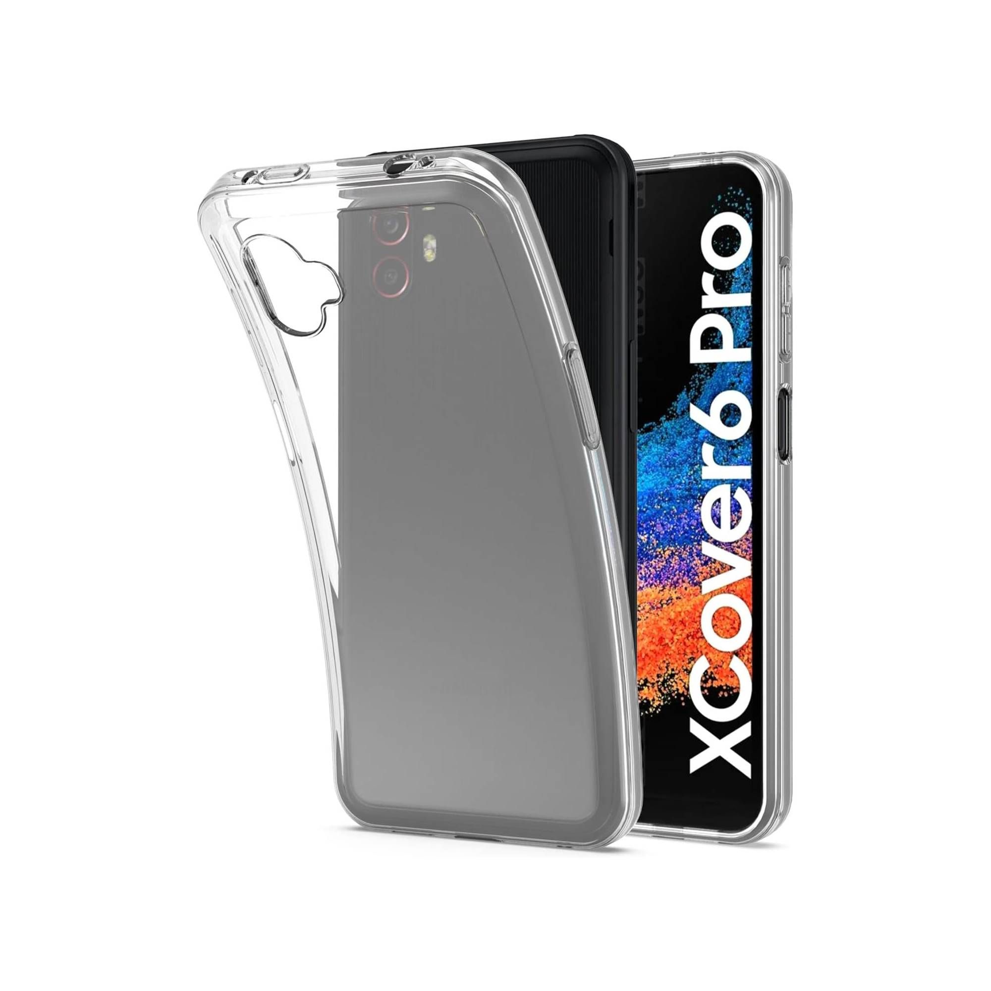 Capa CoverON Slim TPU, vistas frontal e traseira