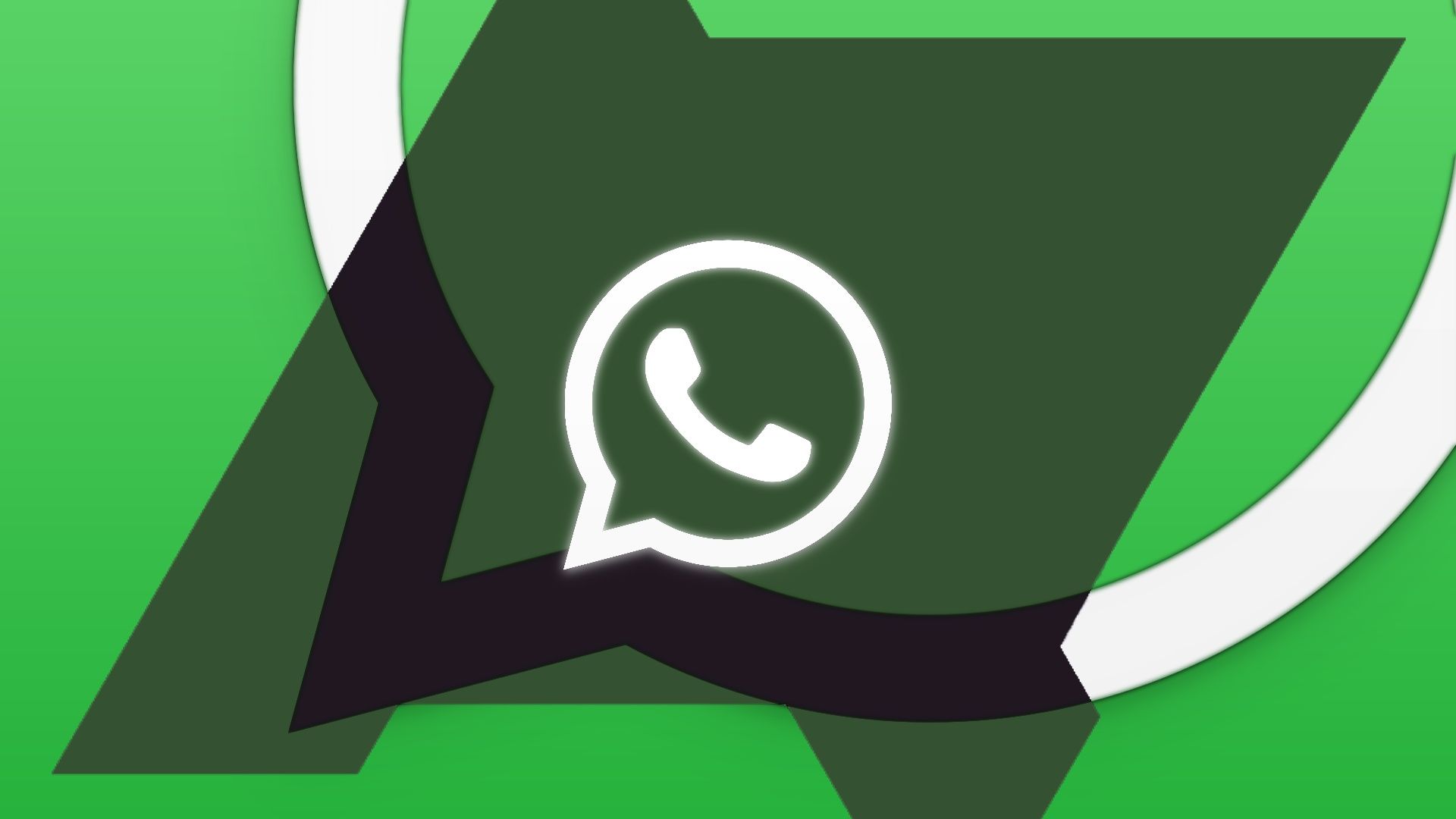 Uma imagem mostrando uma versão editada do logotipo do WhatsApp.  O ícone do WhatsApp, um balão verde com um telefone branco dentro, permanece intacto.  Uma sombra, representando o logotipo do Android Police, é sutilmente incorporada entre o ícone do WhatsApp e o balão de fala. 