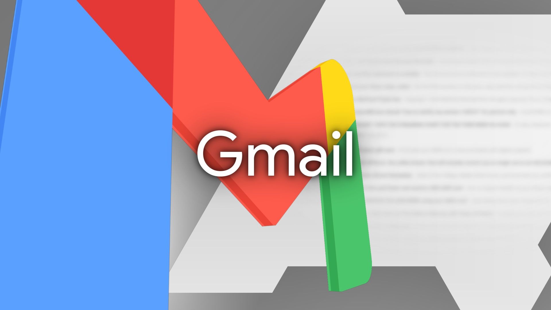 Uma ilustração usando cores primárias com a marca Gmail e o logotipo da Android Police atrás.