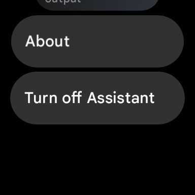 captura de tela das configurações do Pixel Watch Google Assistant