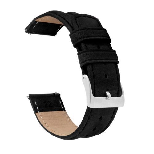 Pulseira de couro Barton Horween para Galaxy Watch 6 em preto