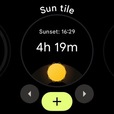 exemplo de bloco do pôr do sol no pixel watch