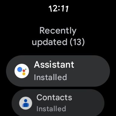 captura de tela de alguns aplicativos instalados no pixel watch