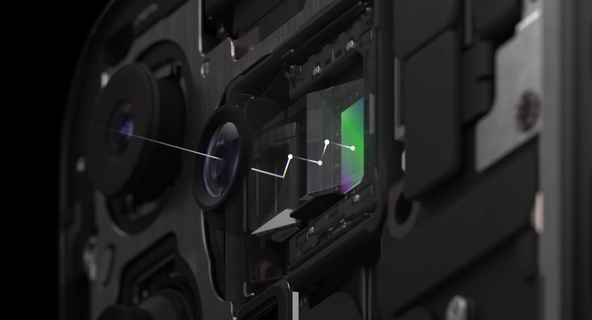 Módulo de câmera tetraprisma para iPhone