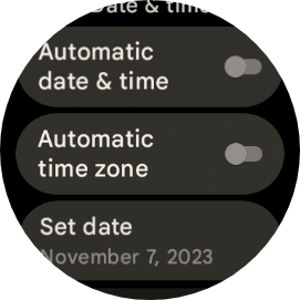 Desative o fuso horário automático no Google Pixel Watch 2
