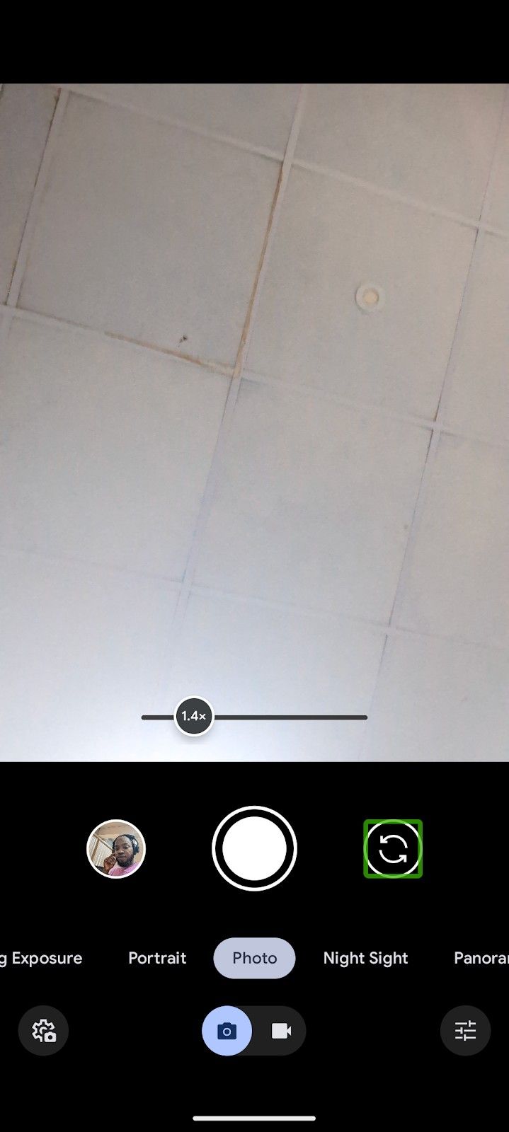 Câmera Google Pixel no modo Foto