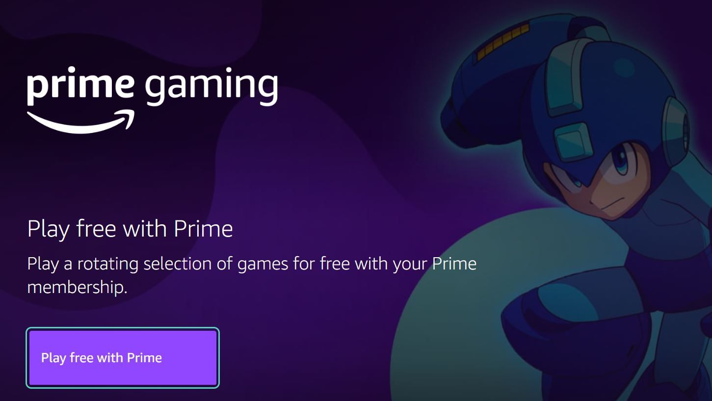 página de destino prime gaming amazon luna com jogo grátis com botão prime