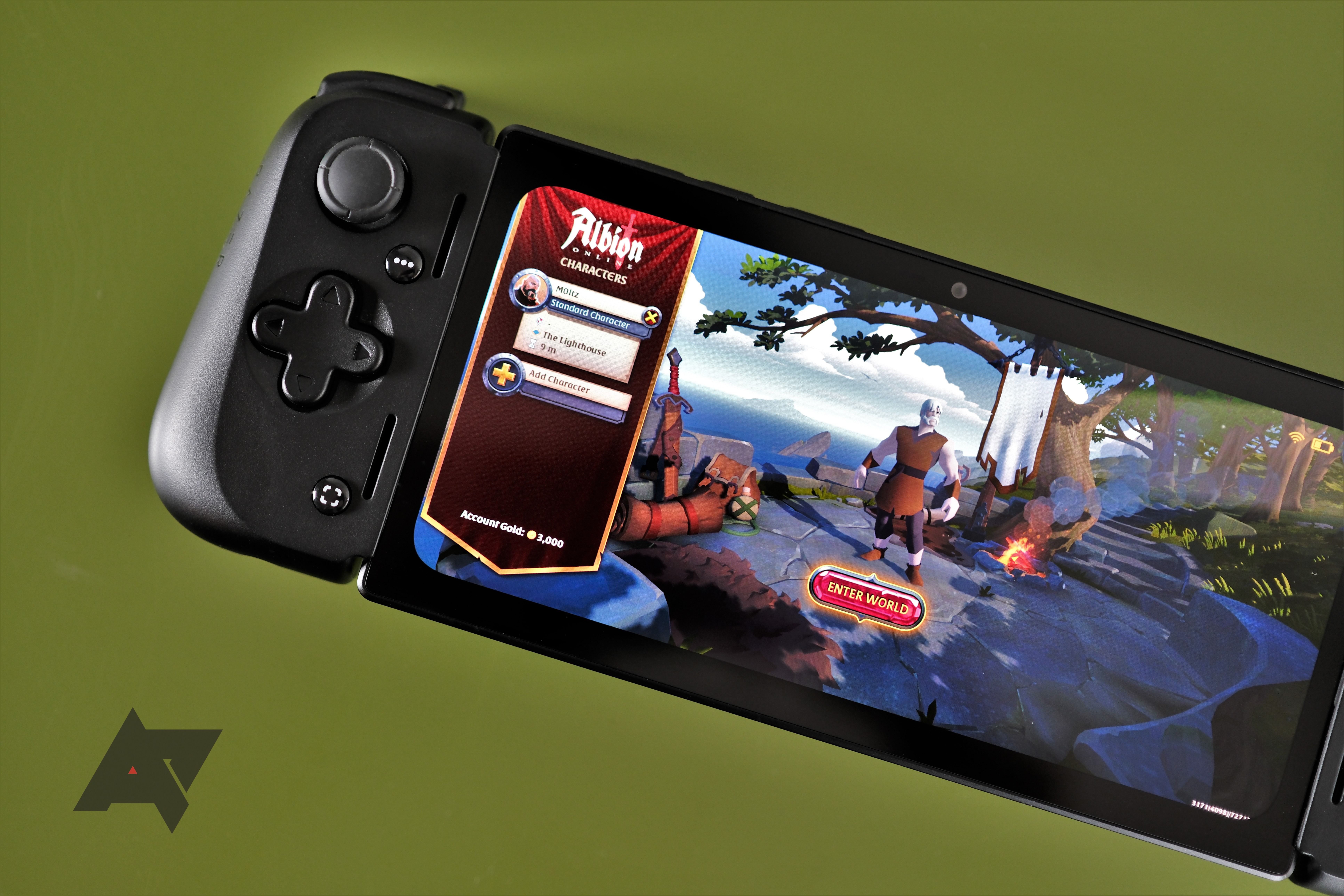 Razer Edge mostrando gameplay de Albion online