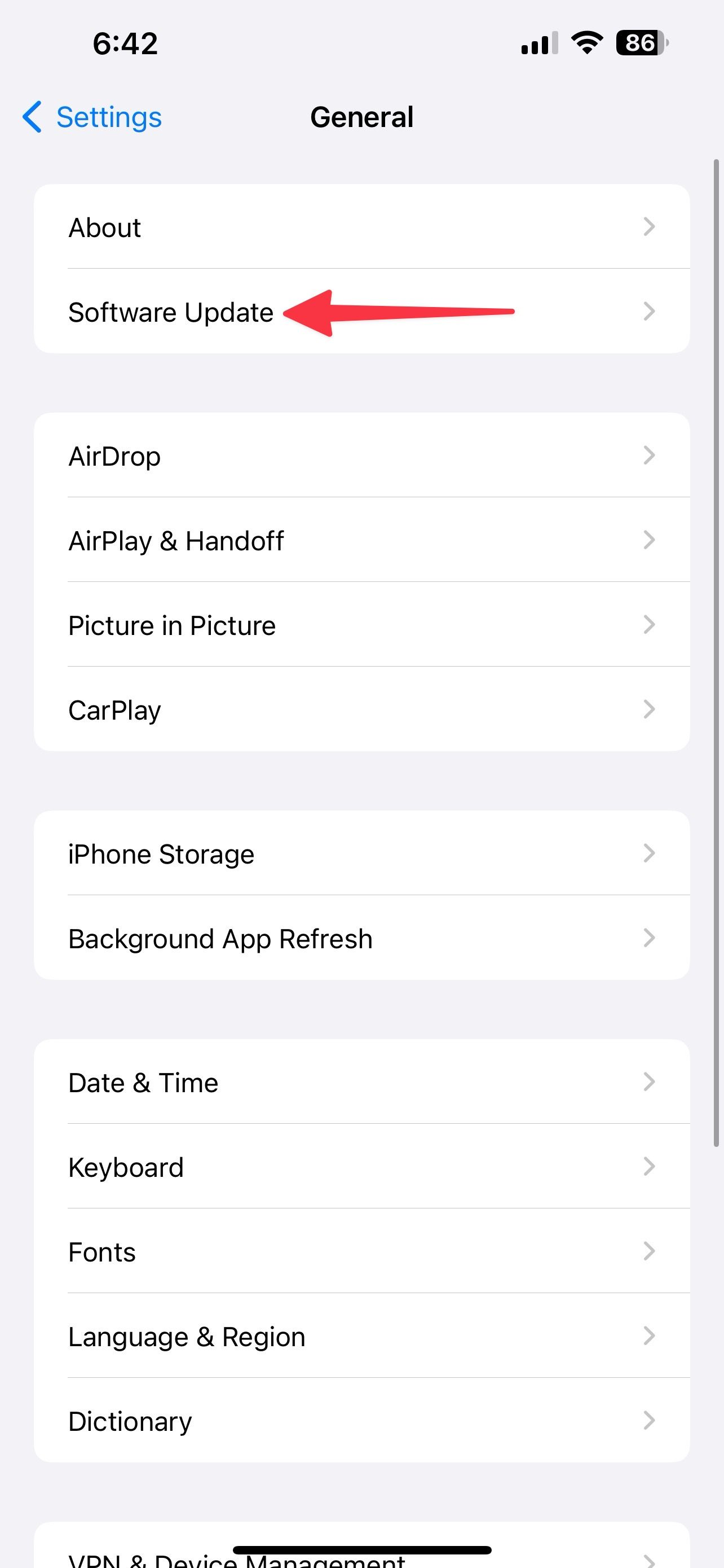 atualizar iOS no iPhone