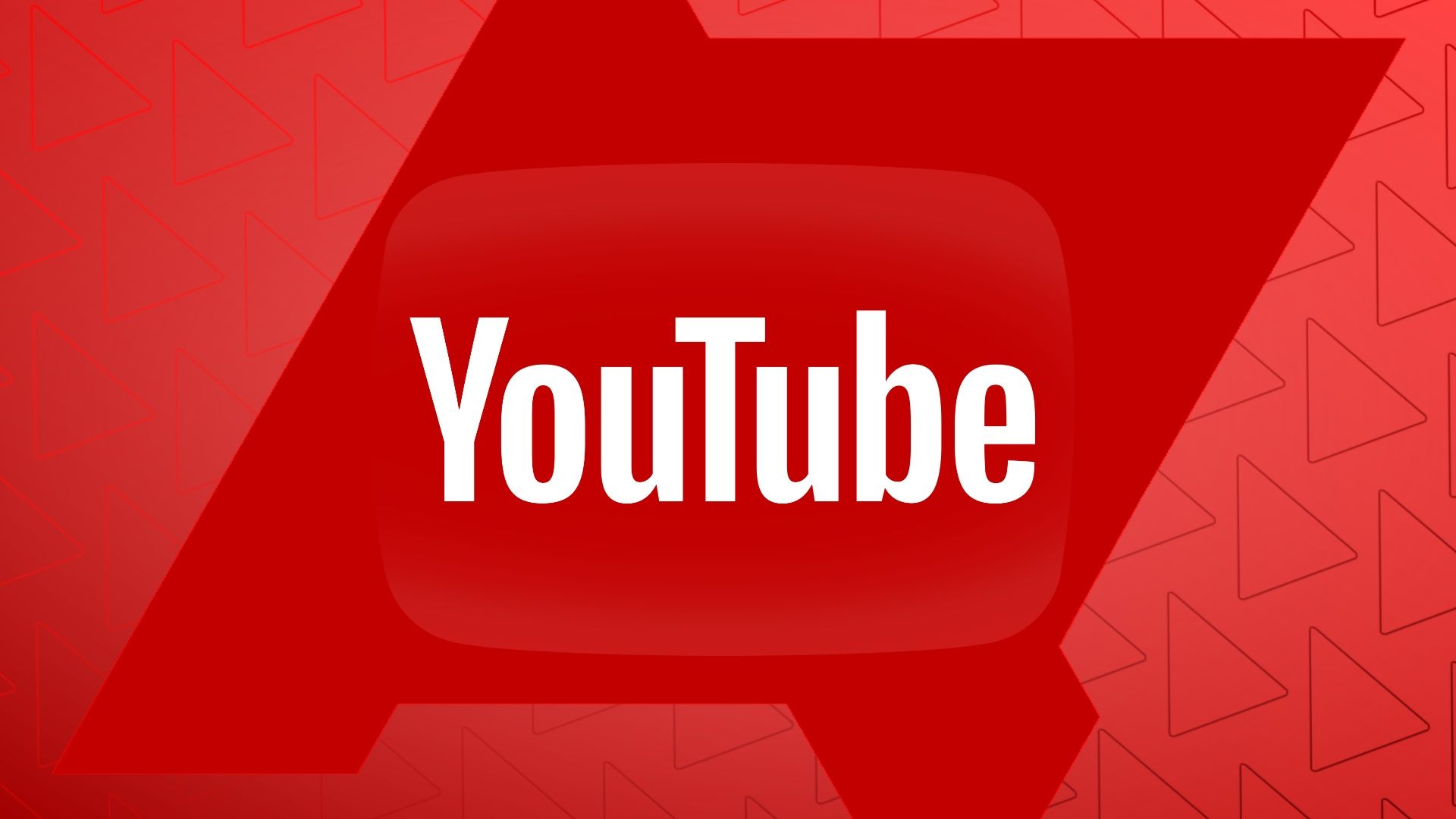 O logotipo do YouTube contra um fundo vermelho
