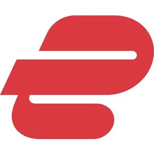 Logotipo vermelho da ExpressVPN em um fundo branco
