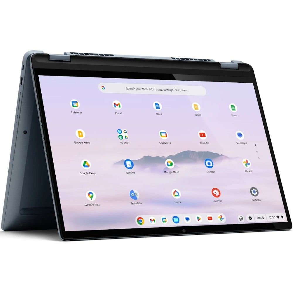 Lenovo IdeaPad Flex 5i Chromebook Plus, vista em ângulo