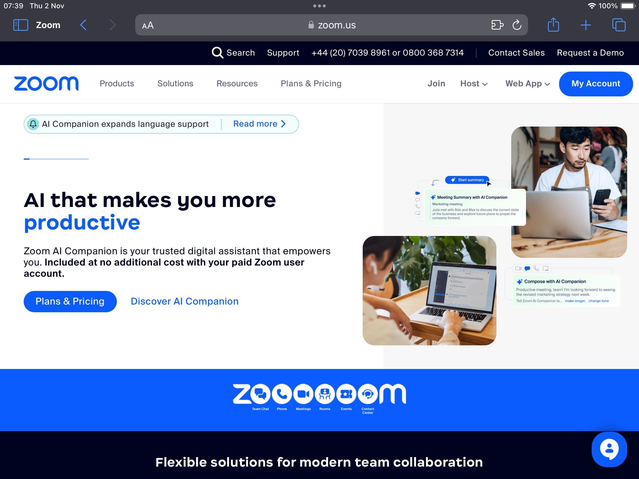 Portal web zoom