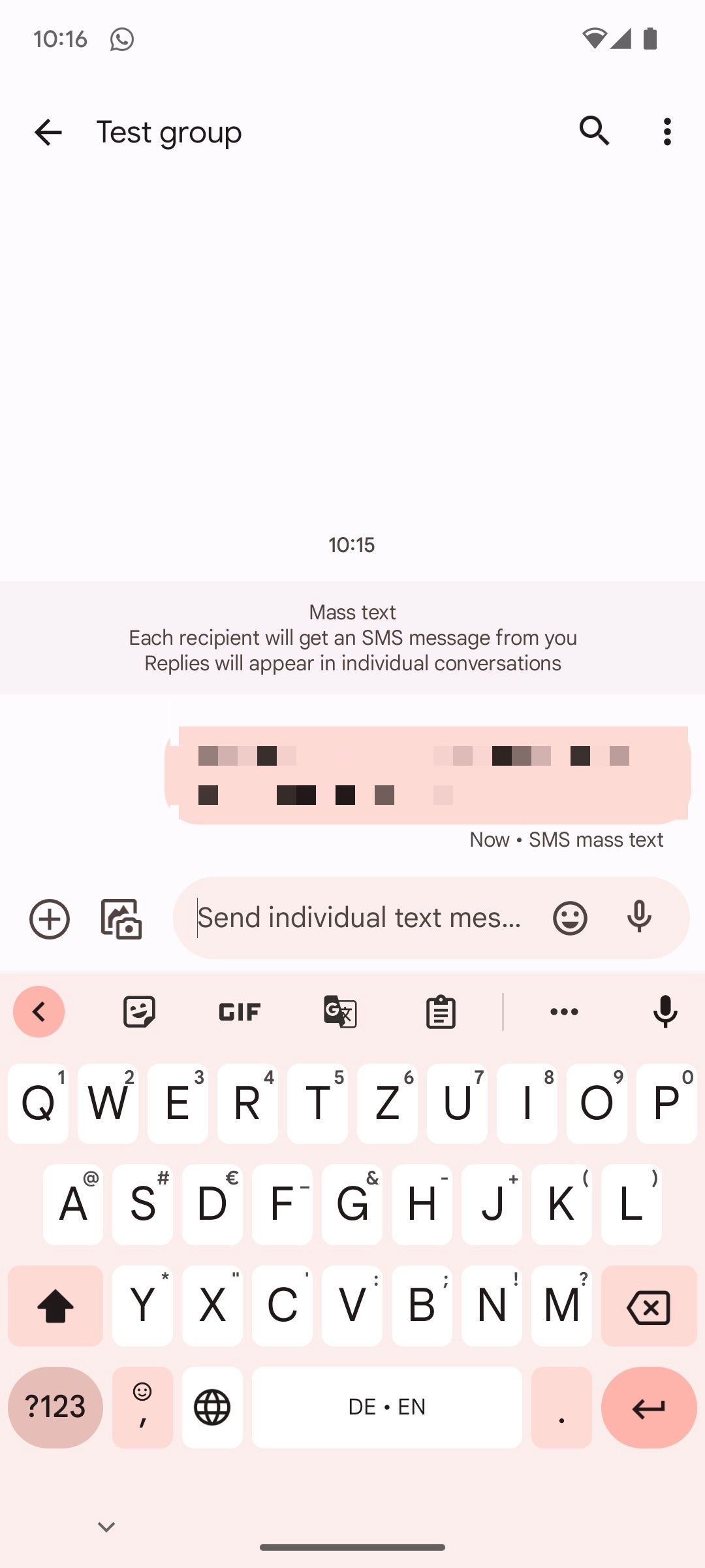 Bate-papo em grupo baseado em SMS no Mensagens do Google
