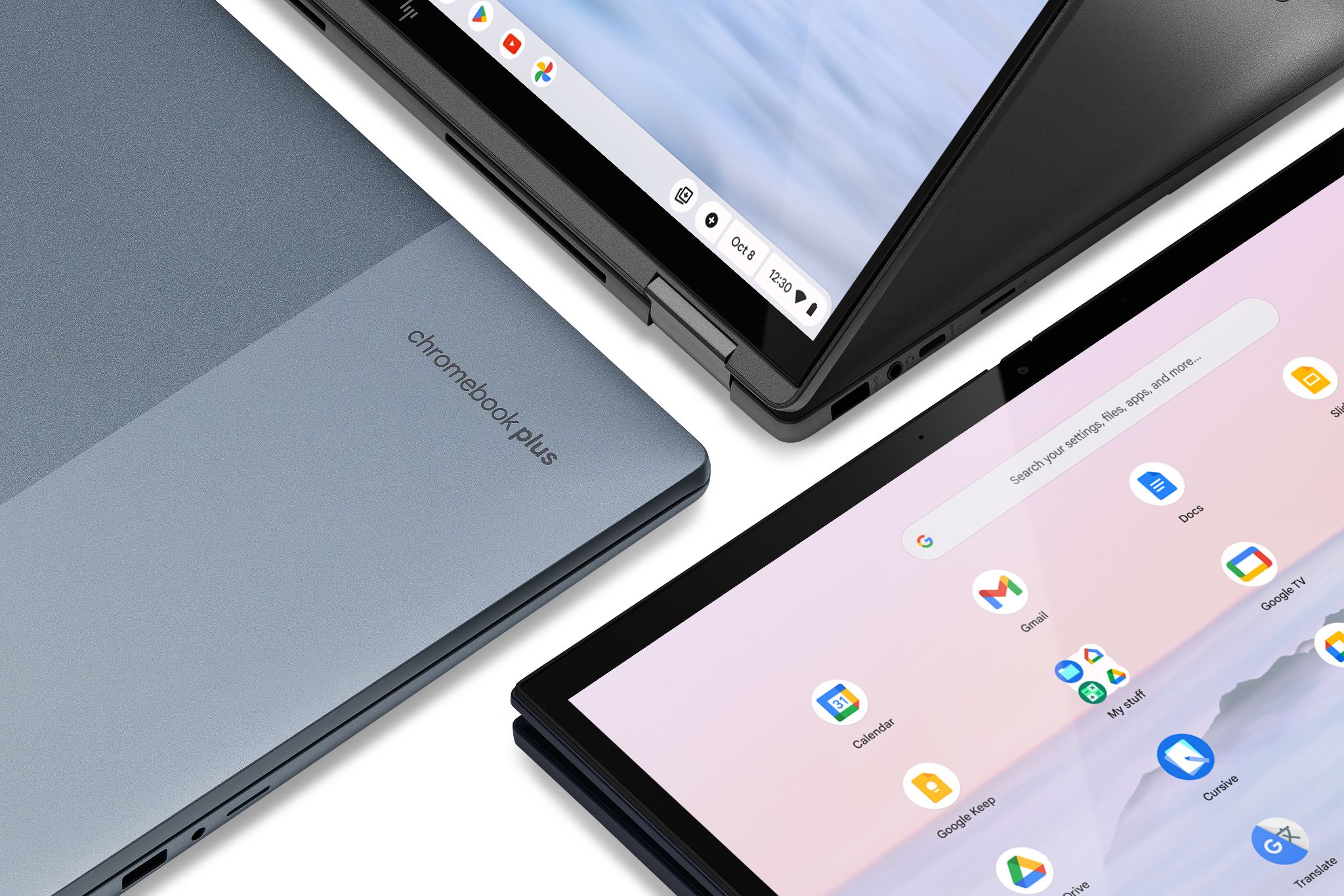 Trio de laptops Chromebook Plus