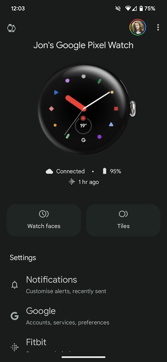 captura de tela do aplicativo de relógio no telefone Android