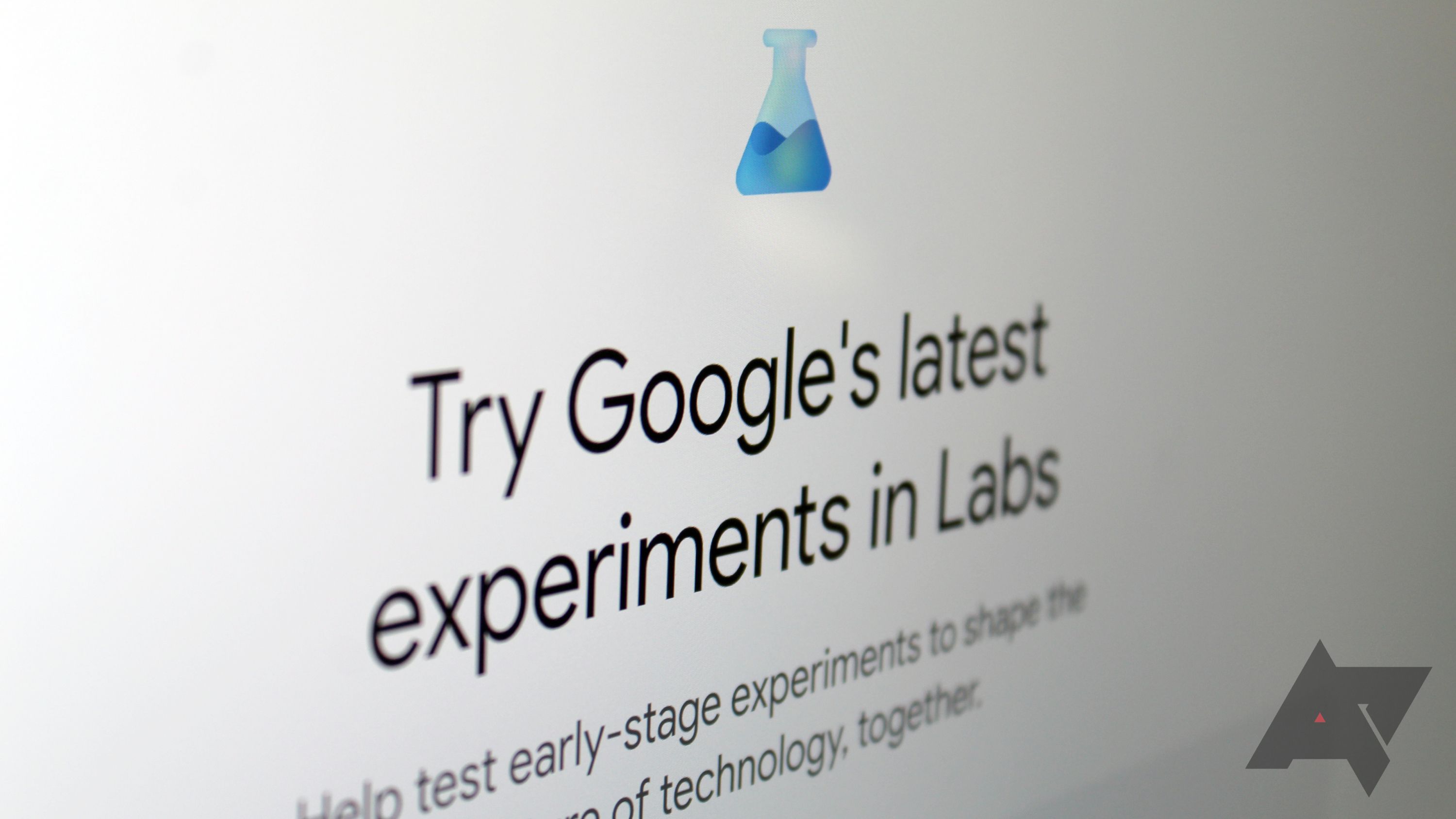 Uma captura de tela da página Google Experiments in Labs.