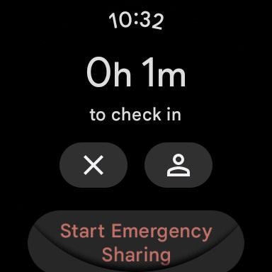 pixel watch mostrando contagem regressiva para verificação de segurança