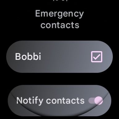 pixel watch safety check opções de contatos de emergência