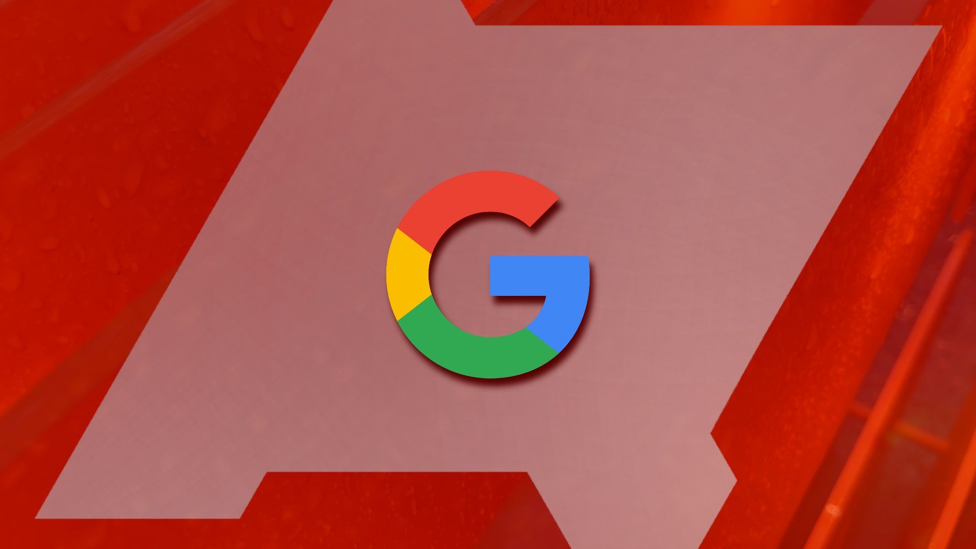 Logotipo do Google sobre o logotipo do Android Police
