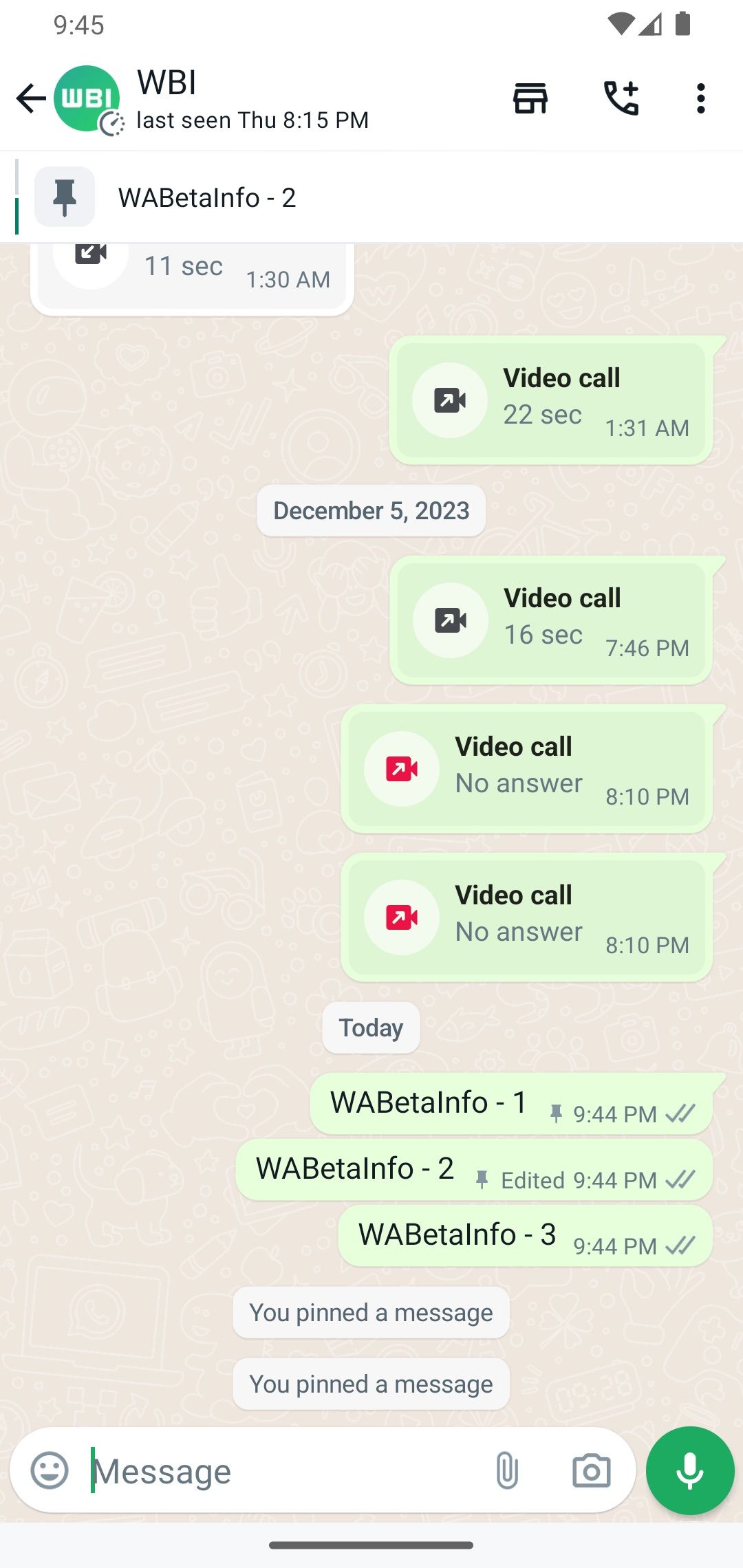 Fixar várias mensagens no WhatsApp