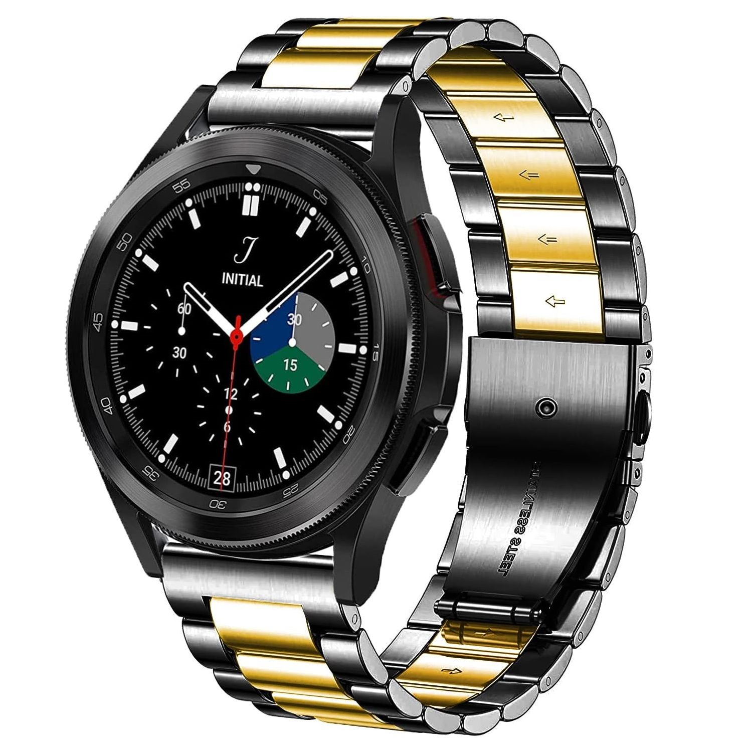 Dealele Galaxy Watch 5 Band e relógio posicionado em ângulo