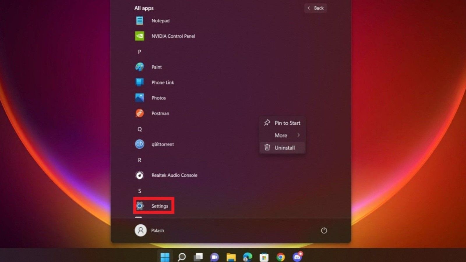 Desinstalação do menu iniciar do Windows 11 (1)