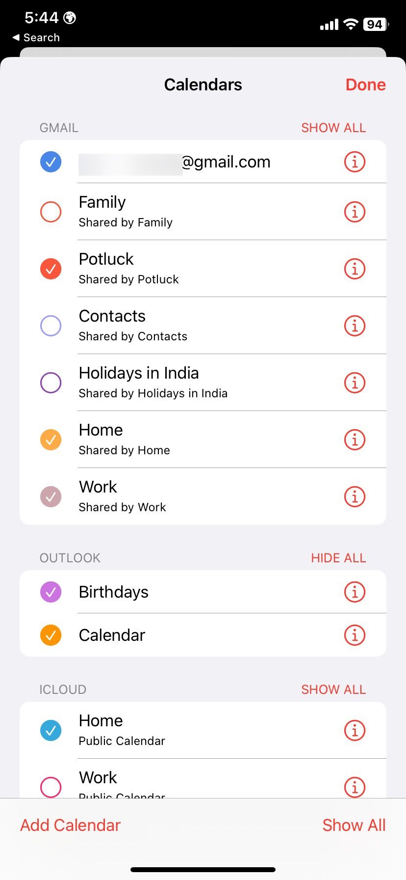 Habilite o Outlook e o Google Agenda no iPhone