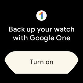 captura de tela da opção de ativação de backup no Pixel Watch 2.