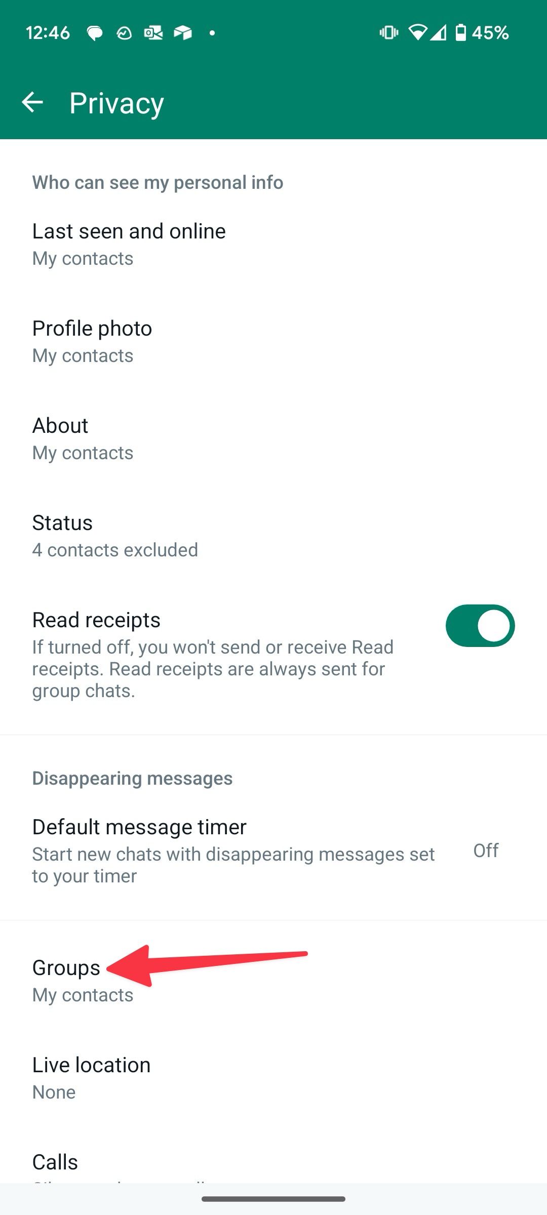 Selecione contatos irritantes e impeça que adicionem você a grupos do WhatsApp.