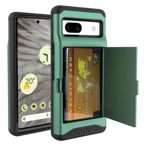 Capa Raabiko para Google Pixel 7a com cartões de crédito