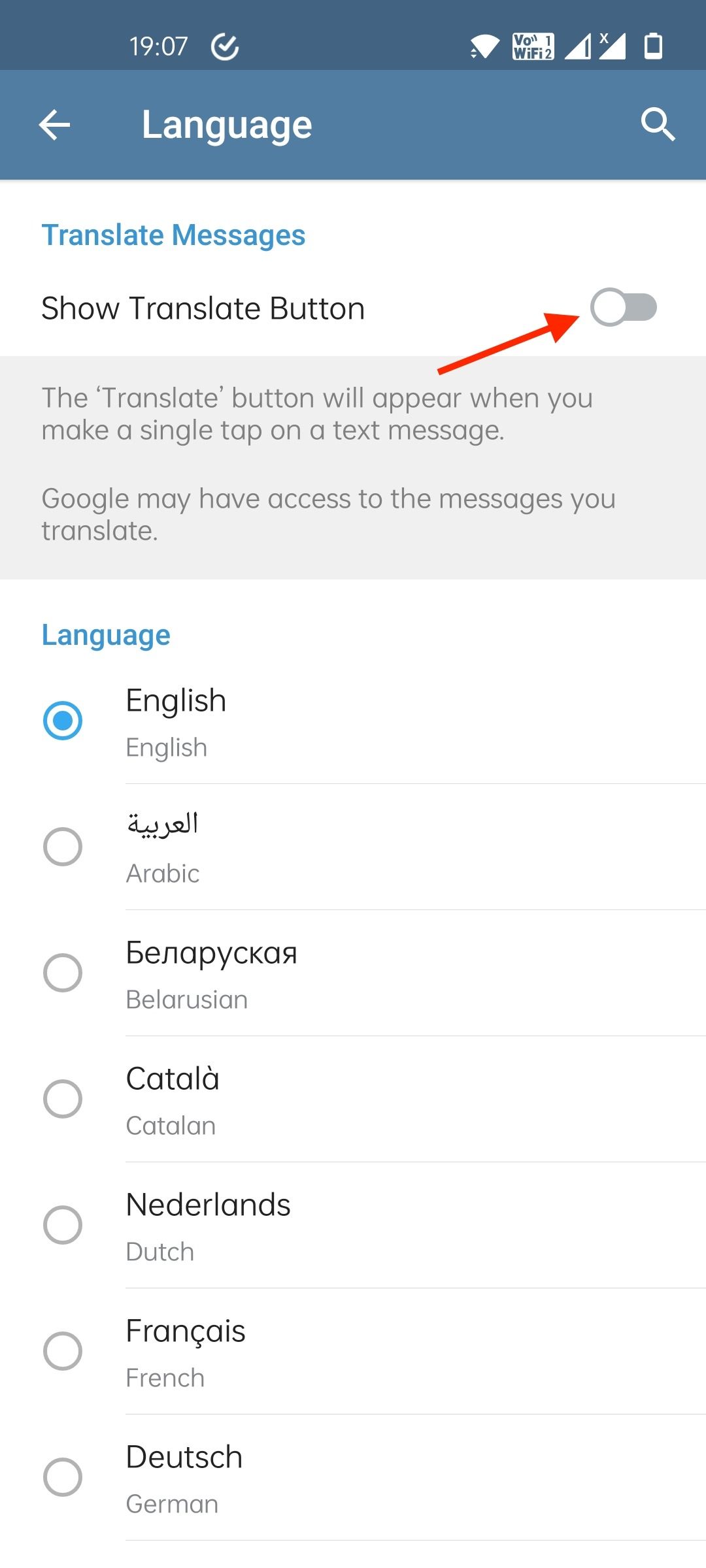 Telegram habilita recurso de tradução