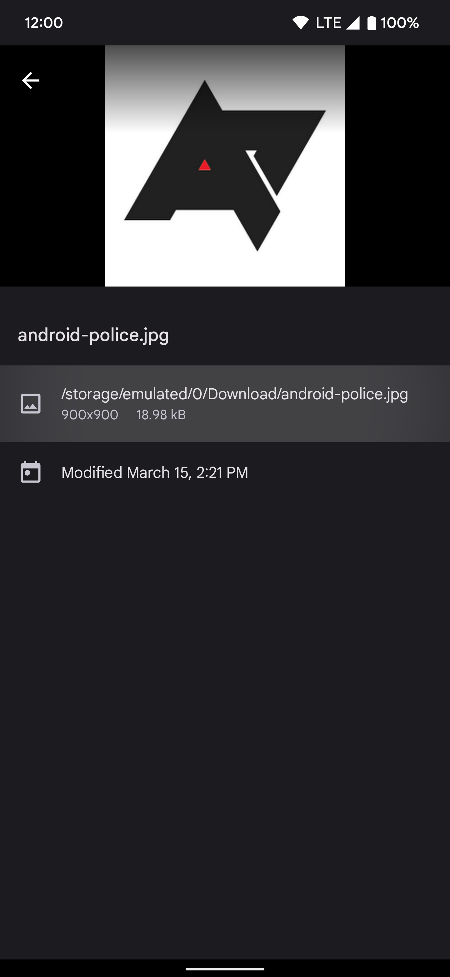 O aplicativo Files do Google no Android mostrando o local do arquivo da pasta de download padrão no armazenamento interno