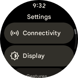 Configurações no Google Pixel Watch 2