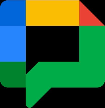 Logotipo do Google Chat com um balão de fala composto por quatro cores, como azul, verde, amarelo e vermelho