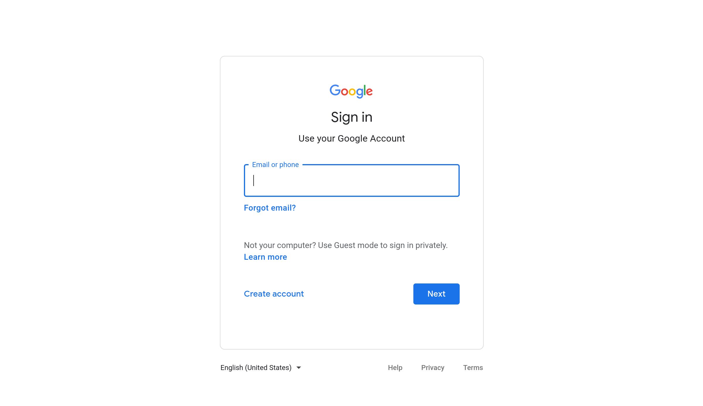 A solicitação de login da Conta do Google para a Área de Trabalho Remota do Chrome