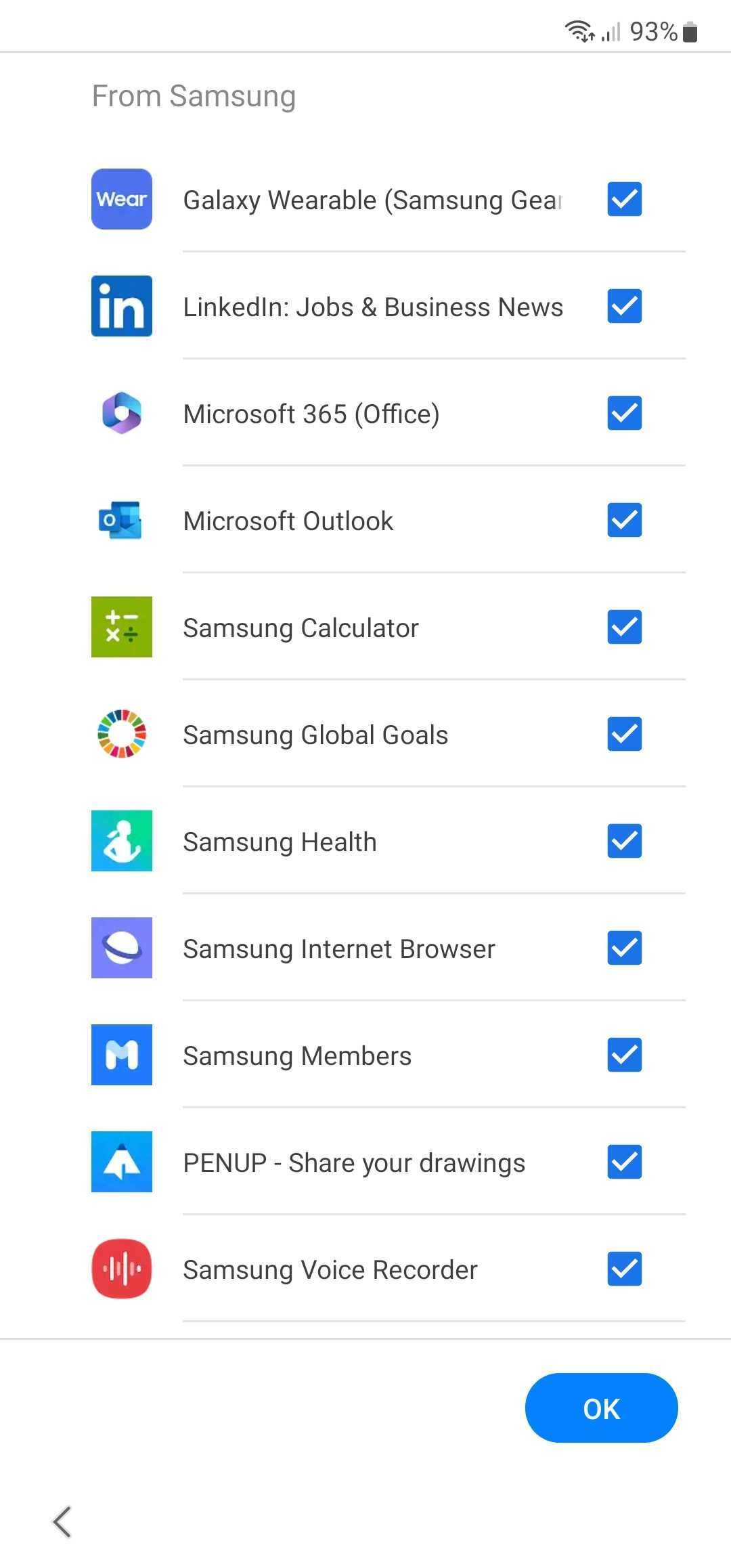 Uma lista de aplicativos pré-instalados da Samsung que podem ser removidos dos telefones Samsung Galaxy