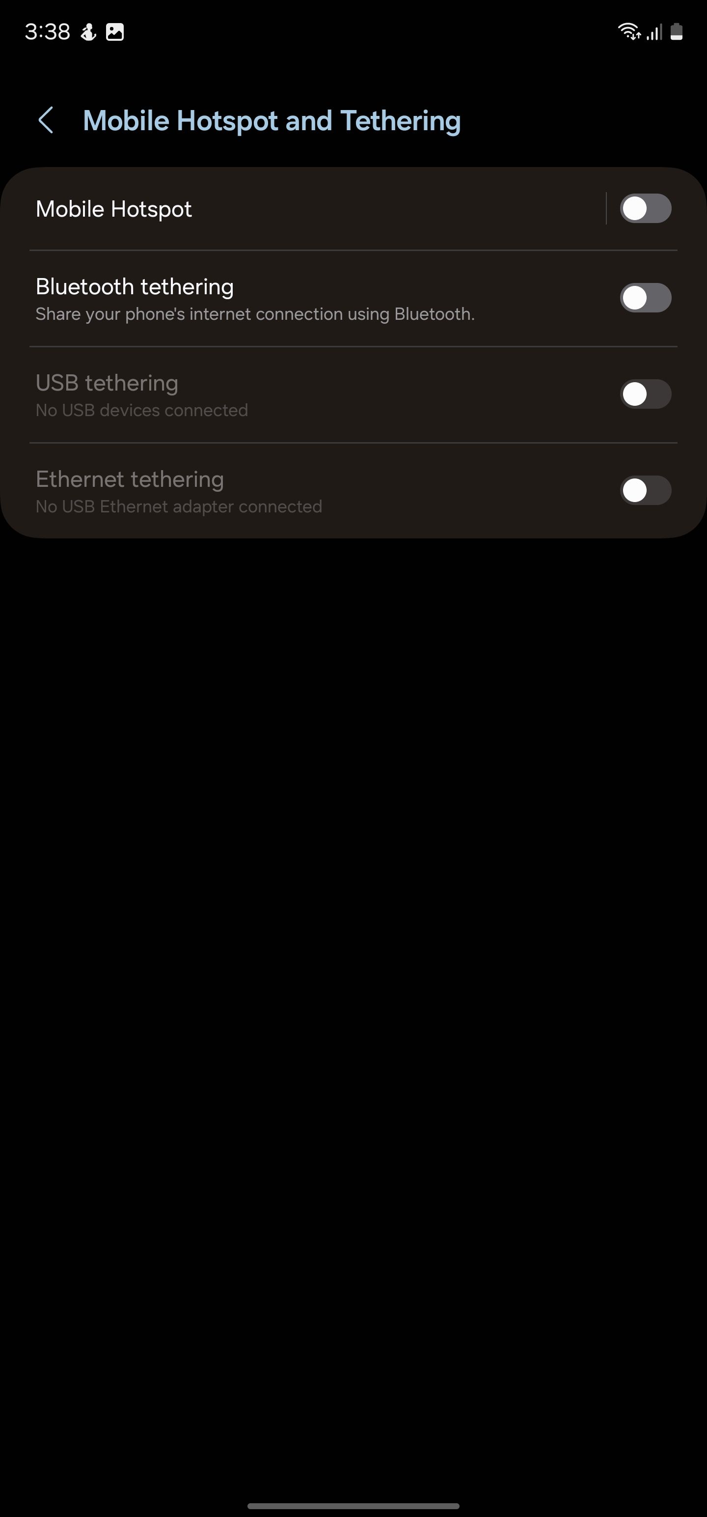 Mobile Hotspot e opções de tethering no One UI 6 em um telefone Samsung