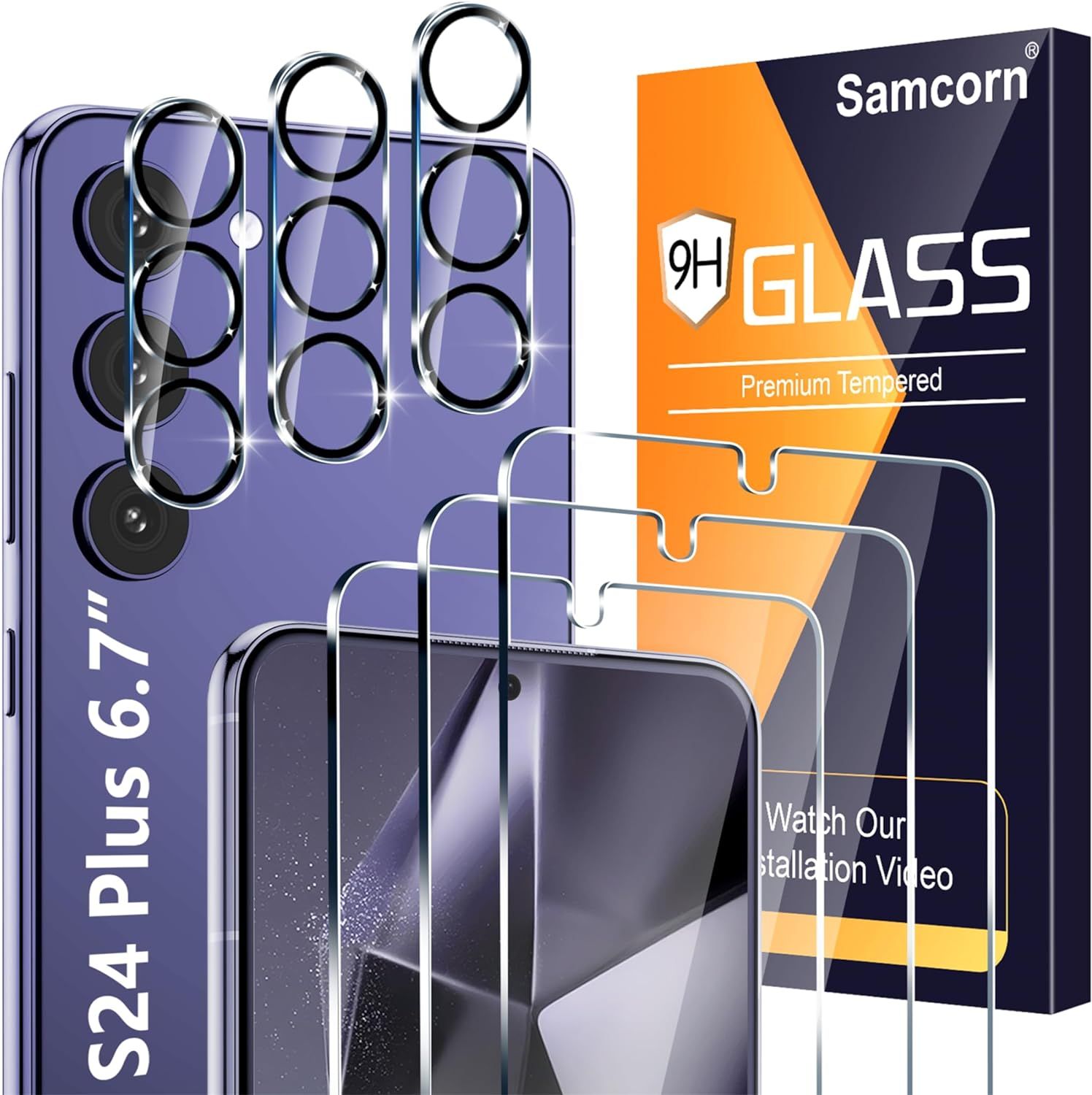 Renderização do protetor de tela Samcorn para Galaxy s24 Plus