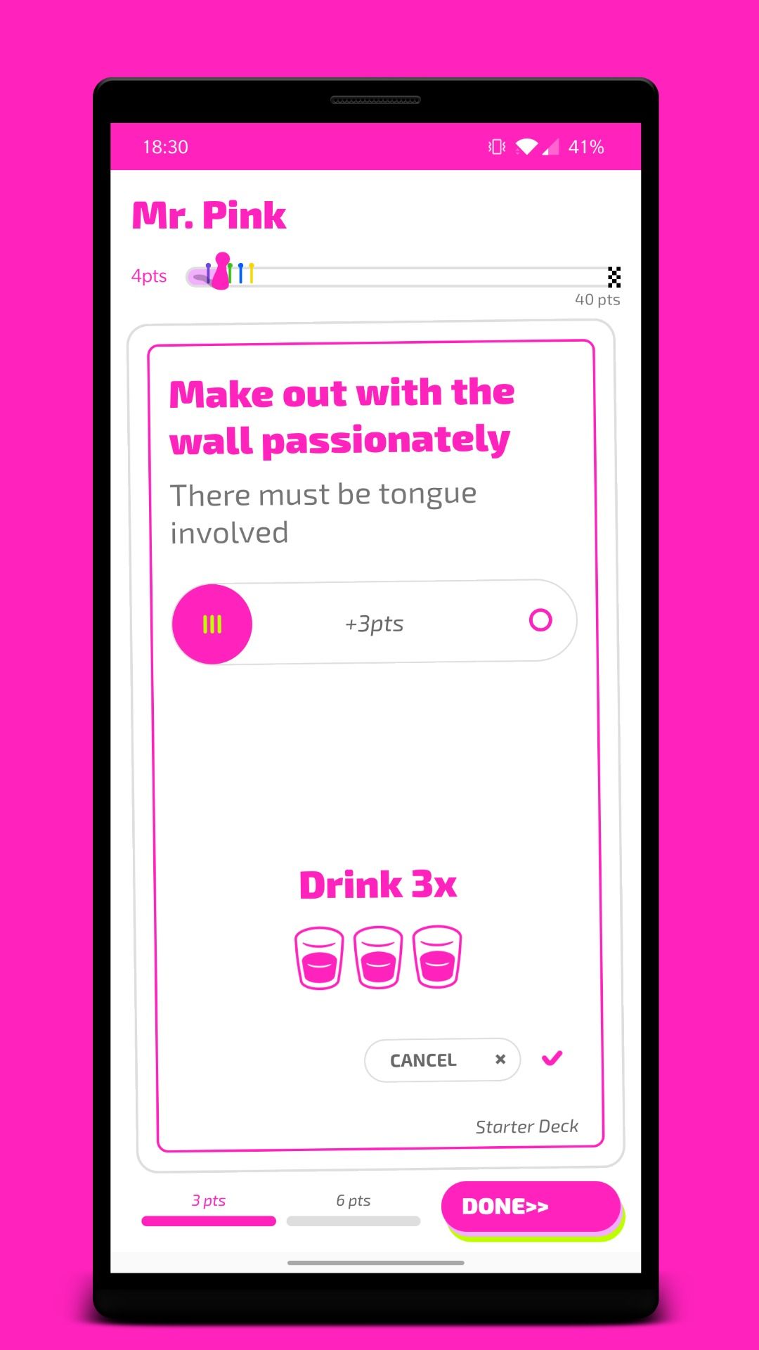 captura de tela do jogo ipuke em fundo rosa