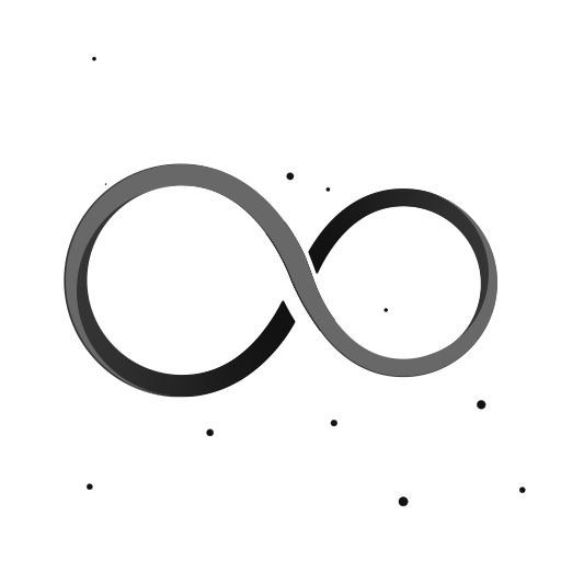 quadrado de ícone de loop infinito